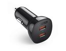 Charger CHOETECH 2xUSB-C: 12-24V, 40W, QC3.0 + PD