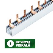 CNC Busbar Pin 3P, 54 modules, 63A, 1.4x7mm, 1m