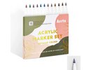 Acrylic Marker Pens ARRTX, 12 Metallic Colors