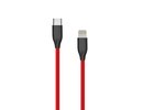 Extra digital Silicone Cable USB Type C - Lightning, 1m (red)