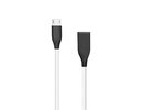Extra digital Silicone cable USB - Micro USB (white, 1m)