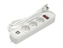 Power plant, llc Extension cord 1.8m, 3 sockets + 2 USB, with switch