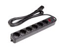 Power plant, llc UPS-Rated Extension Cord 3m, 6 sockets, with switch black
