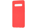 Evelatus Galaxy S10 Plus Nano Silicone Case Soft Touch TPU Samsung Red