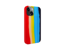 Evelatus iPhone 14 Silicone case Multi-Colored Apple Rainbow