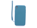 Evelatus iPhone XR Soft Touch Silicone Case with Strap Apple Blue