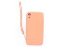 Evelatus iPhone XR Soft Touch Silicone Case with Strap Apple Pink