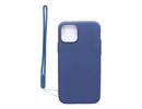 Aizmugurējais vāciņ&scaron; Evelatus Apple iPhone 11 Pro Soft Touch Silicone Case with Strap Dark Blue