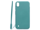 Evelatus Galaxy A10 Soft Touch Silicone Case with Strap Samsung Blue