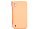 Evelatus Galaxy A10 Soft Touch Silicone Case with Strap Samsung Pink
