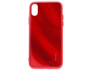 Evelatus iPhone X/XS Water Ripple Full Color Electroplating Tempered Glass Case Apple Red