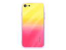 Evelatus iPhone 7/8/SE2020/SE2022 Water Ripple Full Color Electroplating Tempered Glass - Gradient Yellow-Pink