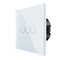 Spring Three Gang, One Way Touch Switch, Glass White