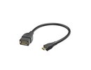 Hama 00173892 USB 2.0 Adapter Cable, OTG micro B plug - A socket 15cm black