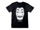 Heroes inc. La Casa De Papel - Black Mask T-Shirt | Medium
