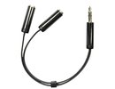 Deltaco 3.5mm stereo male to 2x3.5mm adapter