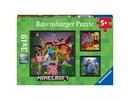 Ravensburger - Puzzle 3x49 Minecraft Biomes