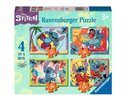 Ravensburger - Puzzle 4in1 Disney Stitch
