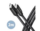 Axagon CABLE USB-C TO USB-C 2M 60W/BLACK BUCM3-CM20AB