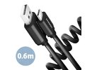 Axagon CABLE USB-C TO USB2.0 0.6M/TWISTER BLK BUCM-AM10TB