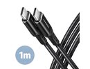 Axagon CABLE USB-C TO USB-C 1M 60W/HQ BLACK BUCM-CM10AB