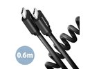 Axagon CABLE USB-C TO USB-C 0.6M 60W/TWISTER BLK BUCM-CM10TB