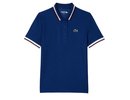 Lacoste Pique Contrast Striped Collar