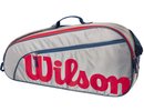 Wilson Junior 3 PK Racket Bag - EQT/red