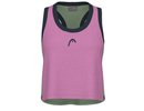 Head Play Crop Top - cyclame/celery green